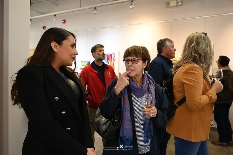 Hala Ali in conversation at gallery opening